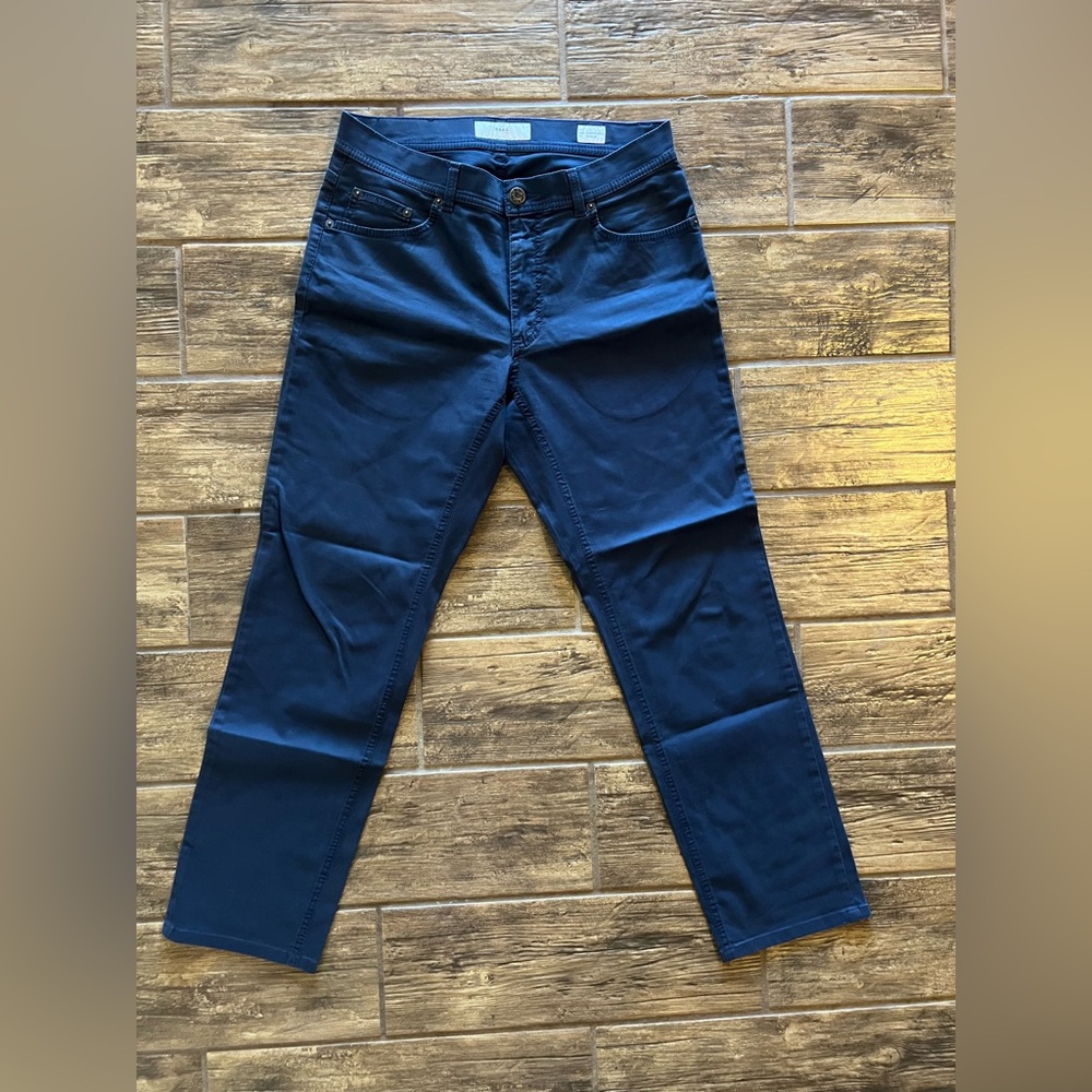 Brax Cooper Fancy Regular Fit Navy Men's Straight Pants
